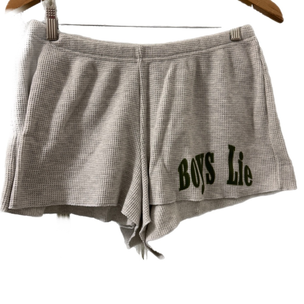 Boys Lie Gray Waffle Knit Shorts